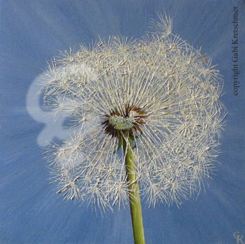 Pusteblume hellblau